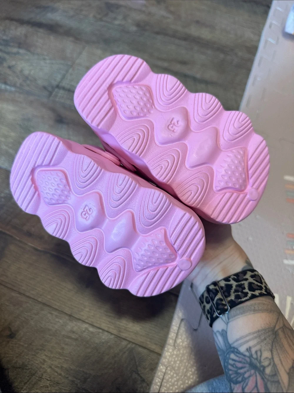Kids Pink Slip-On Clog Shoes